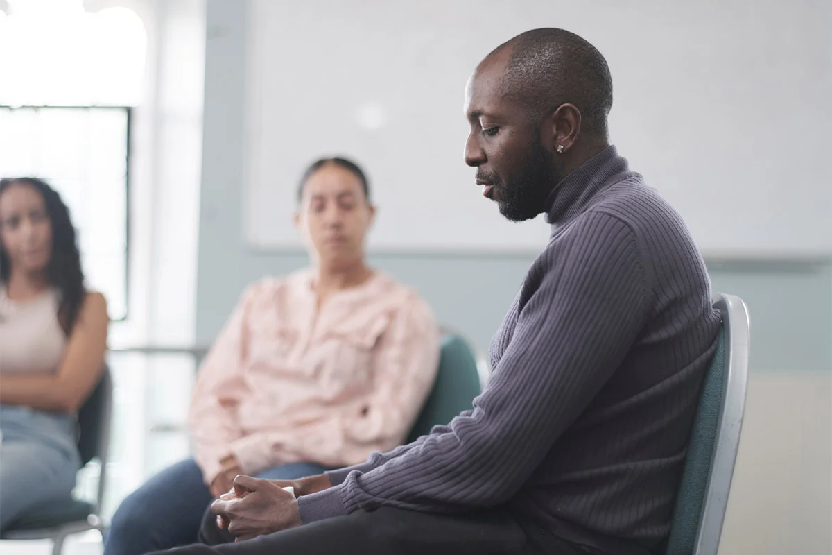Group trauma therapy session